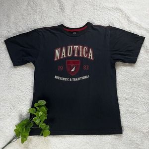 Náutica Women‎ t shirt juniors Size XL (18/20) Gray Print short sleeve crew neck